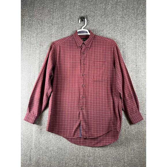 Daniel Gray Shirt Men's XL Maroon Striped Long Sleeve Button Down Casual - Picture 1 of 5